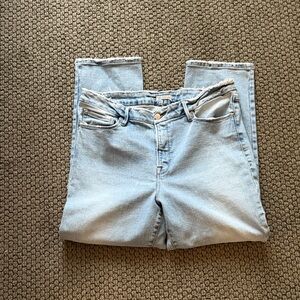 Good American Plus Size Light Blue Straight Leg Jeans